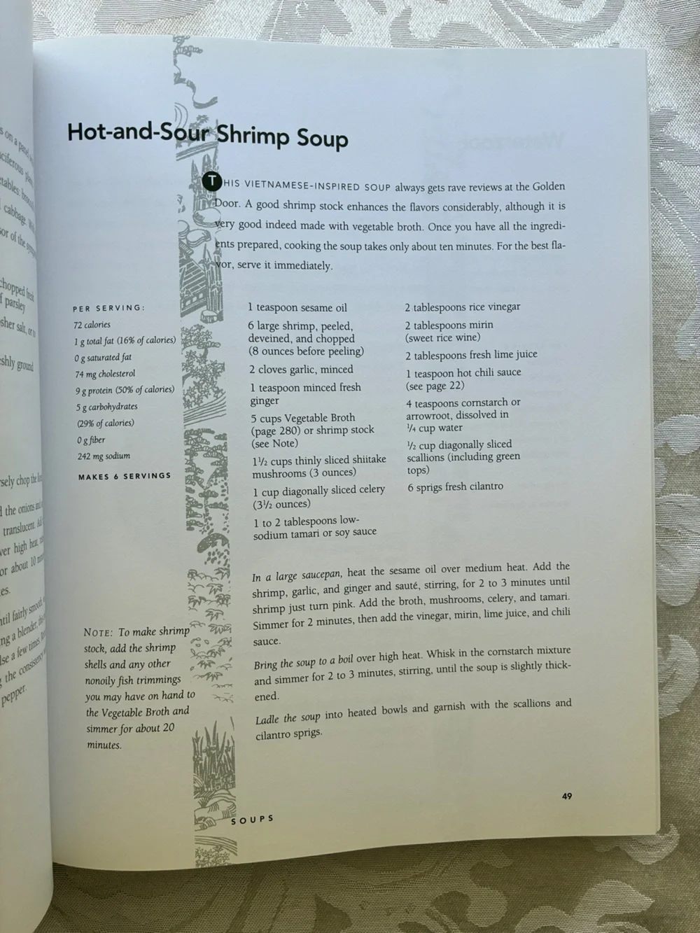 The Golden Door Cookbook by Michel Stroot Hardcover 302 Pages